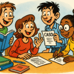 Un grupo de estudiantes prepara el caso